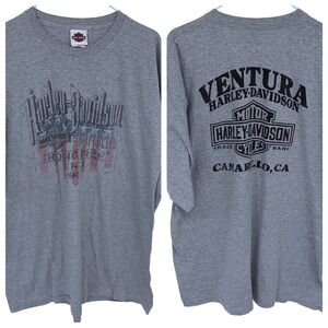 Gray Harley Davidson Motorcycles Ventura Camarillo, CA Graphic T Shirt 2XL Biker